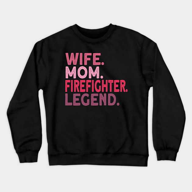 Mom And A Firefighter Crewneck Sweatshirt by TheBestHumorApparel